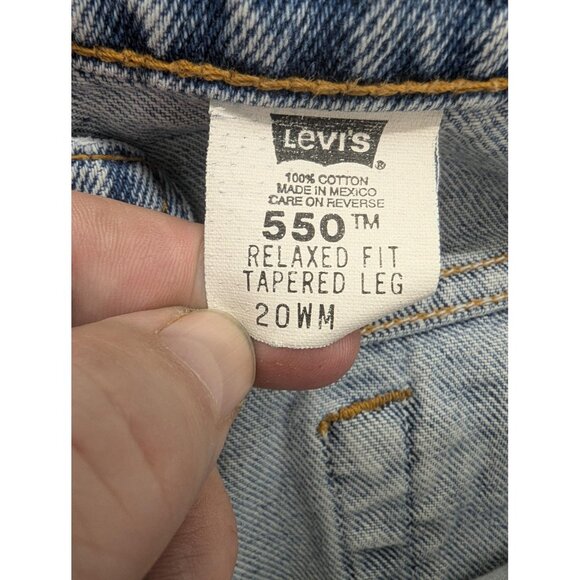 Vintage Levis 550 Jeans Womens 20W Medium Wash Relaxed Fit Tapered Leg Denim Y2K - Picture 13 of 15